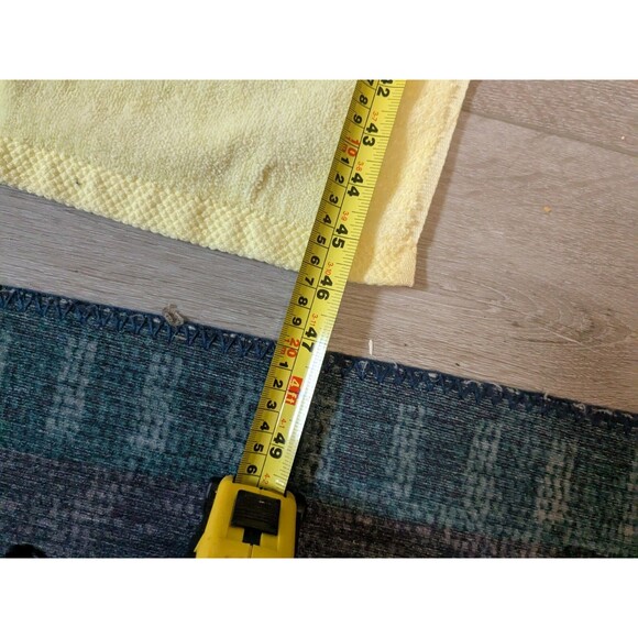 Vintage 70s Martex 3 Piece Bath Towel Set Yellow Lace Cotton MCM Cottagecore - Picture 6 of 12